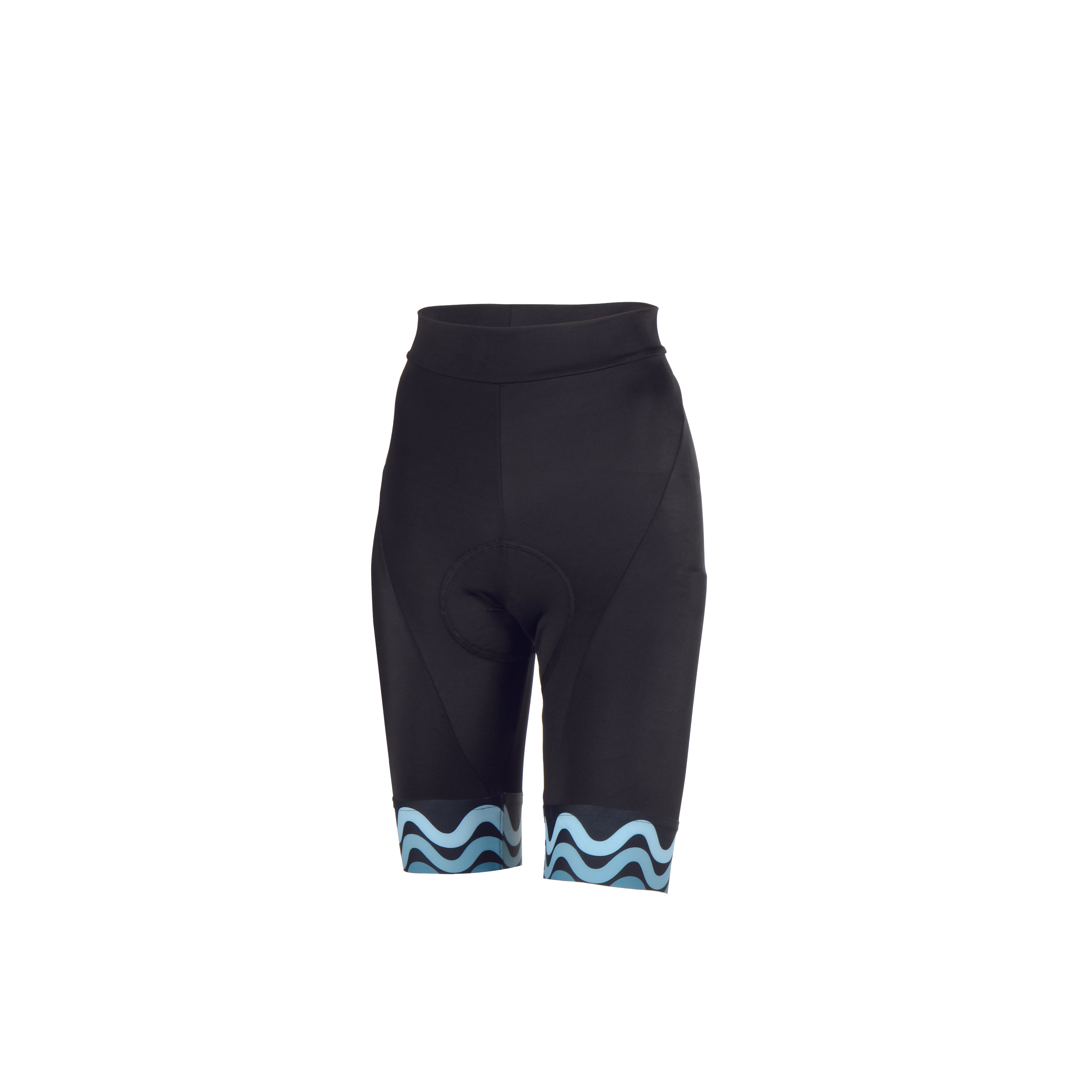 Pantaloni Scurti Dama Ciclism Wave Negru-Albastru